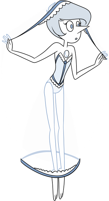 White Pearl Perla Steven Universe, Pearl Fanart, Pearls, - Pearlsona Challenge (418x739), Png Download