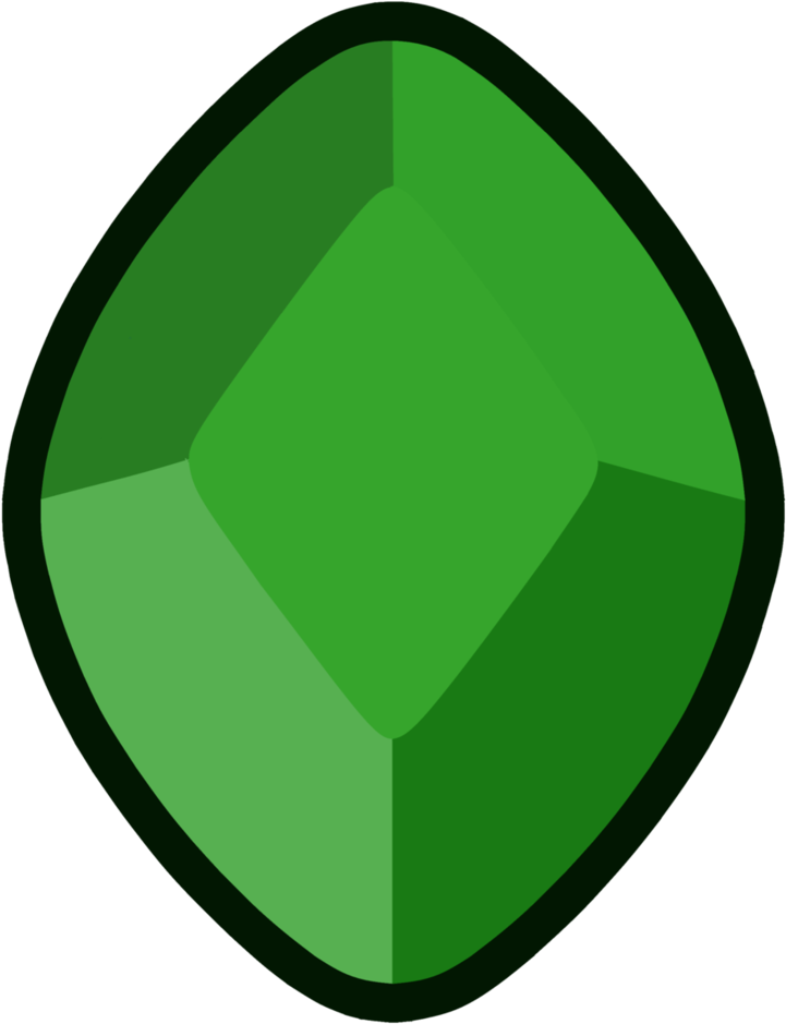 New Images 2018 Free Download Diamond Clipart Black - Steven Universe Green Diamond Gem (808x988), Png Download
