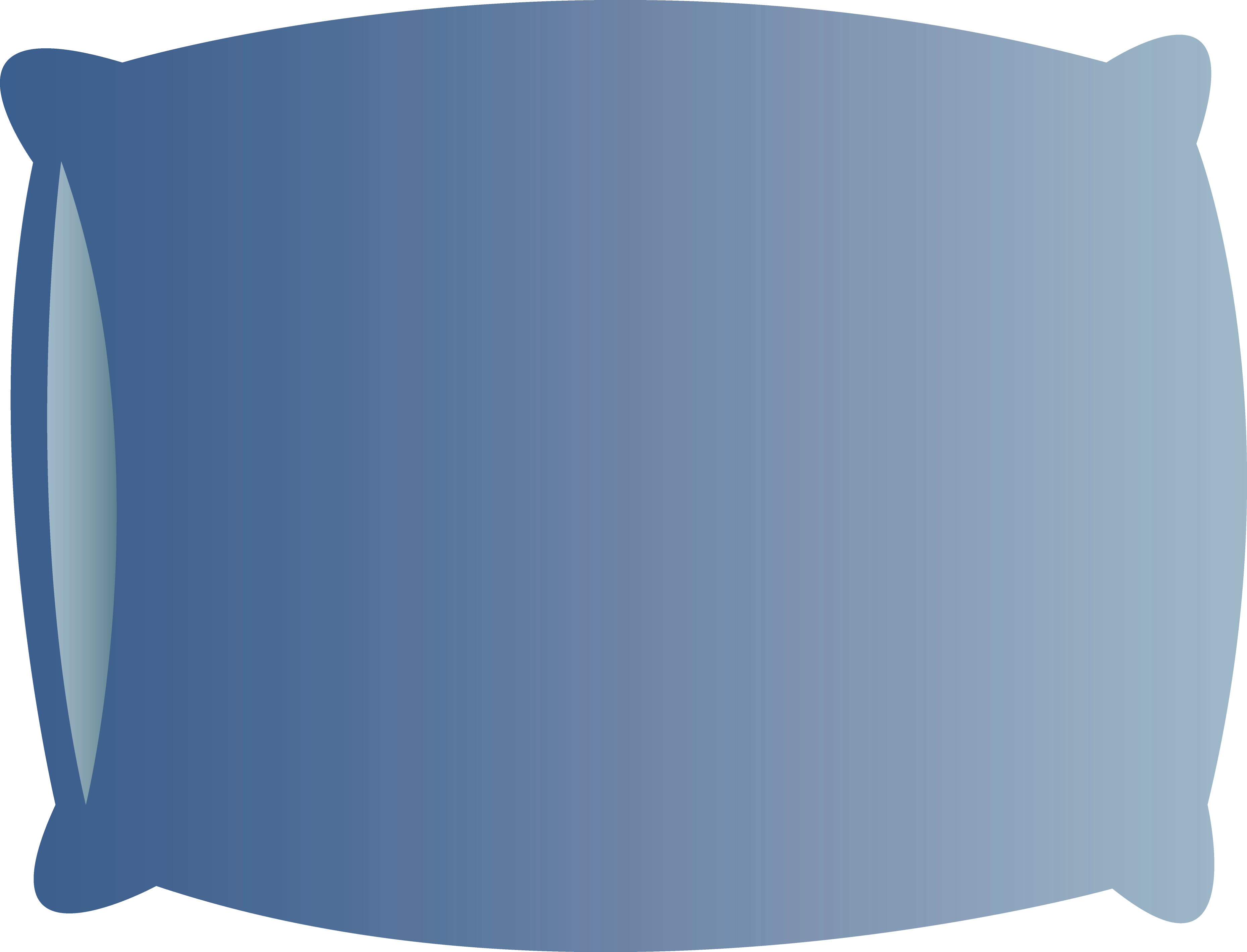 Cushion Clipart Blue Pillow - Pillow Clipart No Background (3717x2838), Png Download