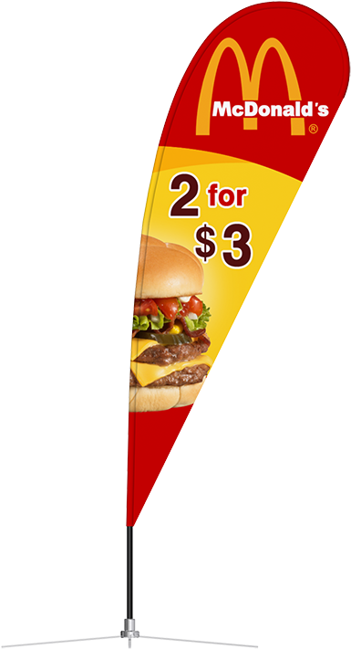 14ft Single Sided Teardrop Banner #flg-tb-14-ss (800x720), Png Download