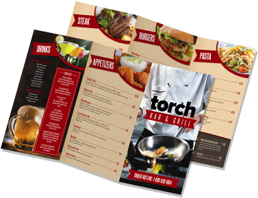 Restaurant Menus - Custom Restaurant Menu Printing (400x309), Png Download