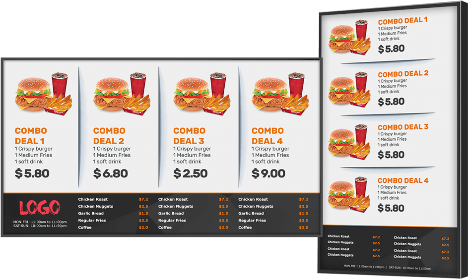 Restaurant Digital Menu Board Software - Flyer (1024x612), Png Download