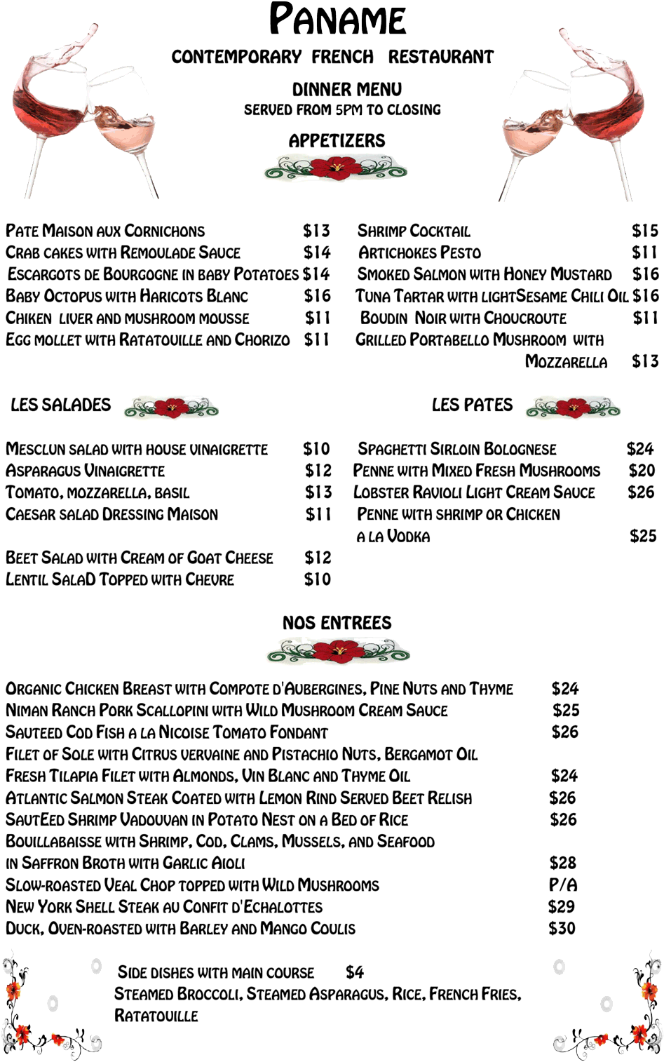 French Restaurant Menu (960x1531), Png Download