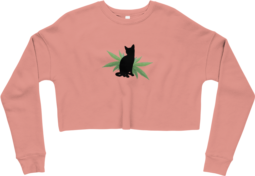 Weed Cat, Cannabis Clothing, Weed Clothes, Stoner Clothing - Sweatshirt (1000x1000), Png Download