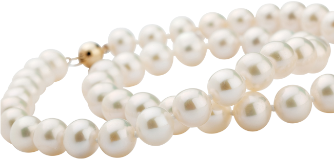White Pearl Necklace - Pearl (650x366), Png Download
