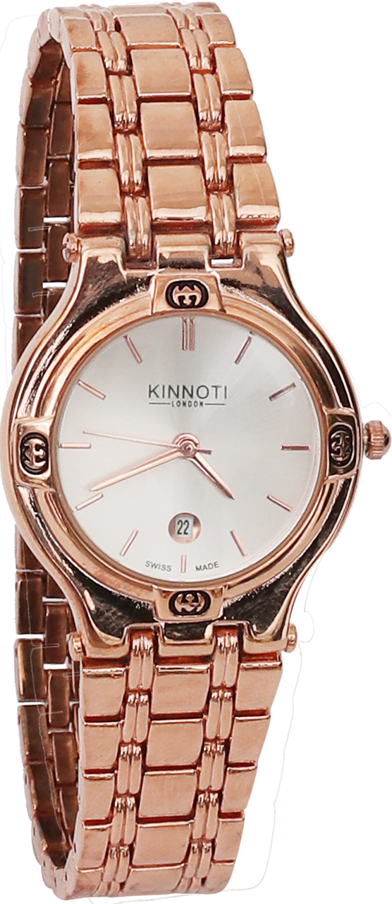 Analog Rose Gold Plated White Pearl Dial Women's Watch - Gold (556x1281), Png Download