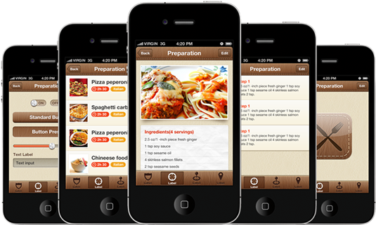 Food App Design Template Small - Order Food Mobile Apps (537x350), Png Download
