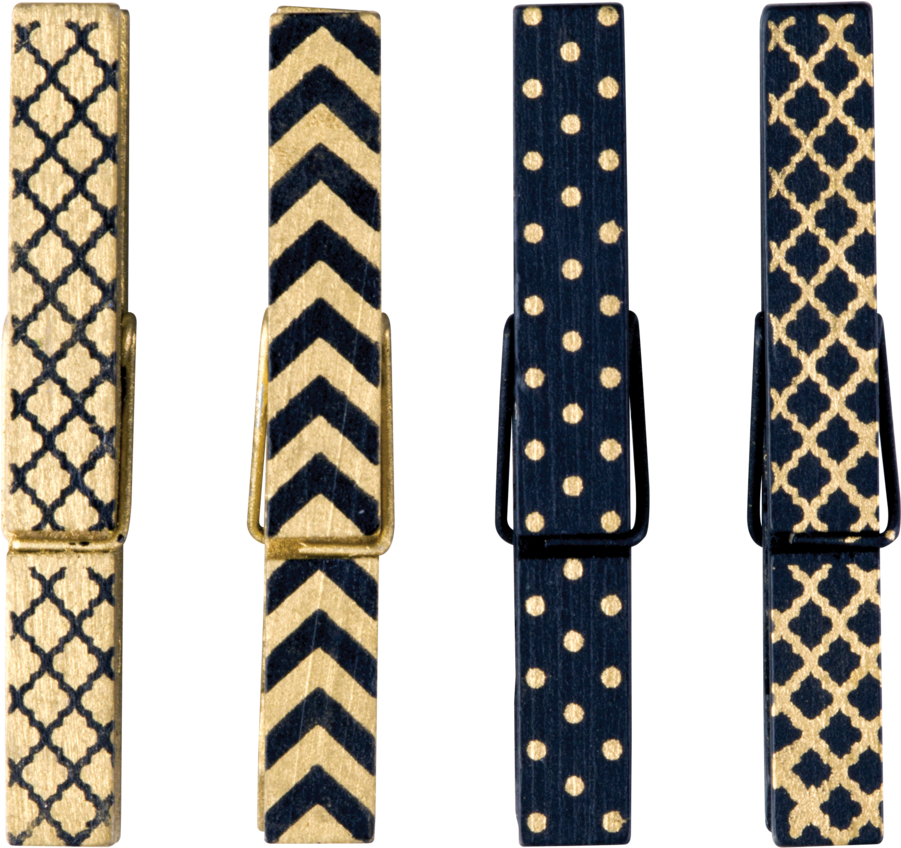Tcr77249 Black & Gold Magnetic Clothespins Image - Teacher Created Resources Tcr77249 Black & Gold (900x900), Png Download
