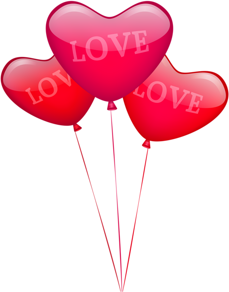 Love Png - Love Heart Balloons Png (476x600), Png Download
