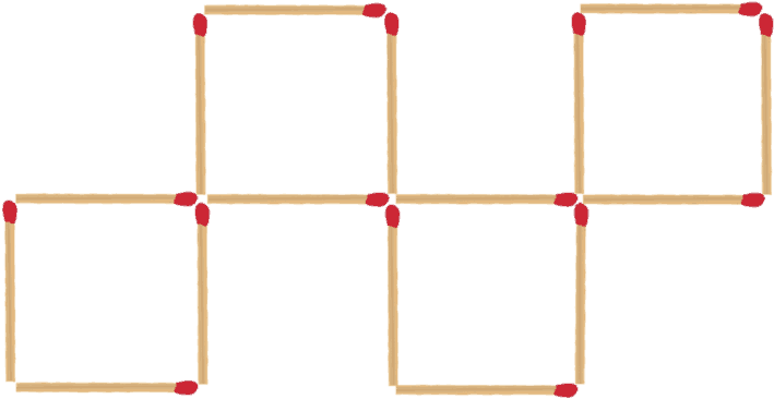 The Solution Is Shown Below - Matchstick Puzzle (768x403), Png Download