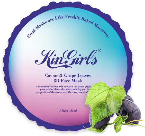 Kingirls Caviar And Grape Leaves 3d Face Mask - Facial (600x600), Png Download