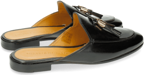 Mules Scarlett 2 Black Tassel Black Red Accessory Gold - Melvin Hamilton Women's Mules / Casual Shoes Scarlett (477x477), Png Download