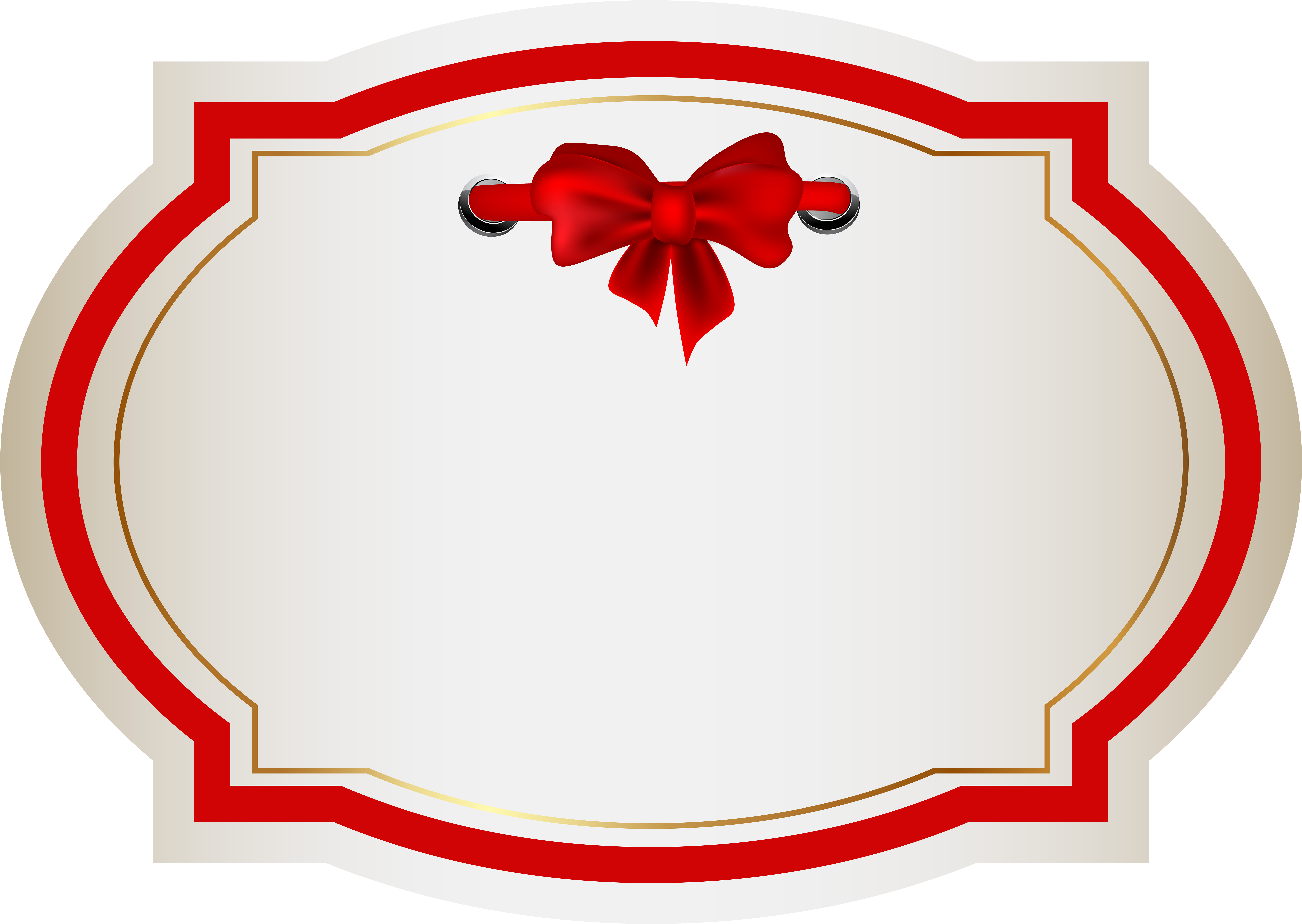 Label With Bow Png Clip Art Image - Clip Art (8000x5677), Png Download