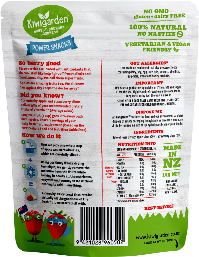 Apple & Strawberry Slices - Kiwigarden (1060x1268), Png Download