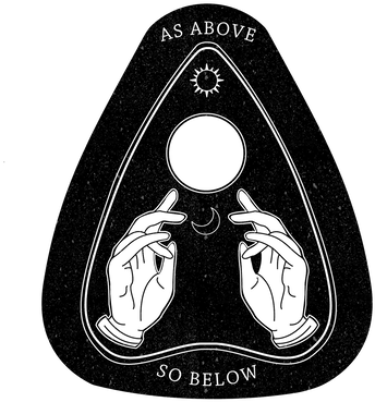 Ouija Planchette Sticker - Cartoon (500x500), Png Download