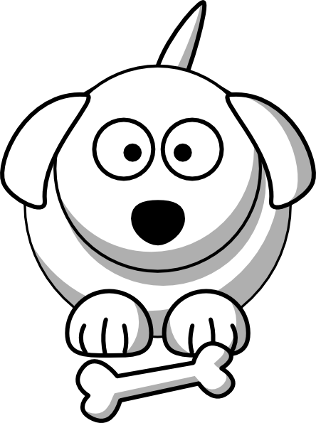 Cartoon Dog Outline Clip Art - Cartoon Dog Line Drawing (444x595), Png Download