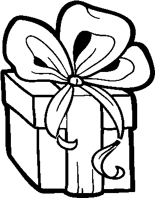 Desenho De Presente De Natal Para Colorir - Presente De Natal Para Colorir (600x470), Png Download