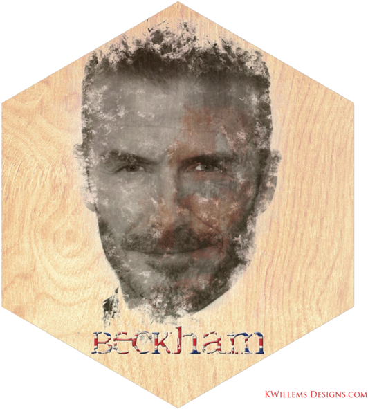 This David Beckham Premium Wood Art Print Is The Most - Art (600x600), Png Download