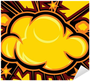 Explosion Sticker • Pixers® • We Live To Change - Comic Book Explosion Background (400x400), Png Download