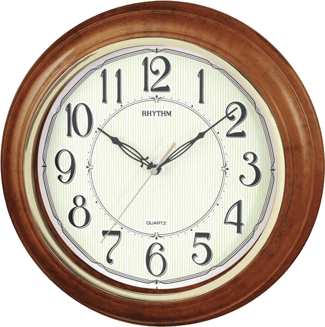 Glow In The Dark Rhythm Wallclock Silent Silky Movement - Rhythm Cmg425br06 (676x681), Png Download