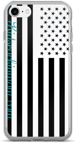 Com Iphone 7/7 Plus Case - Black And White American Flag Tile Coaster (600x600), Png Download