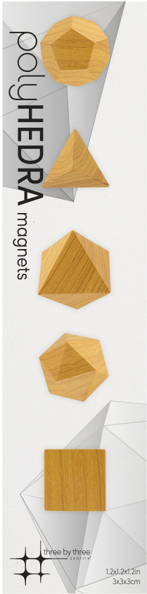 Image Of Polyhedra Woodgrain Magnets - Triangle (1024x1024), Png Download