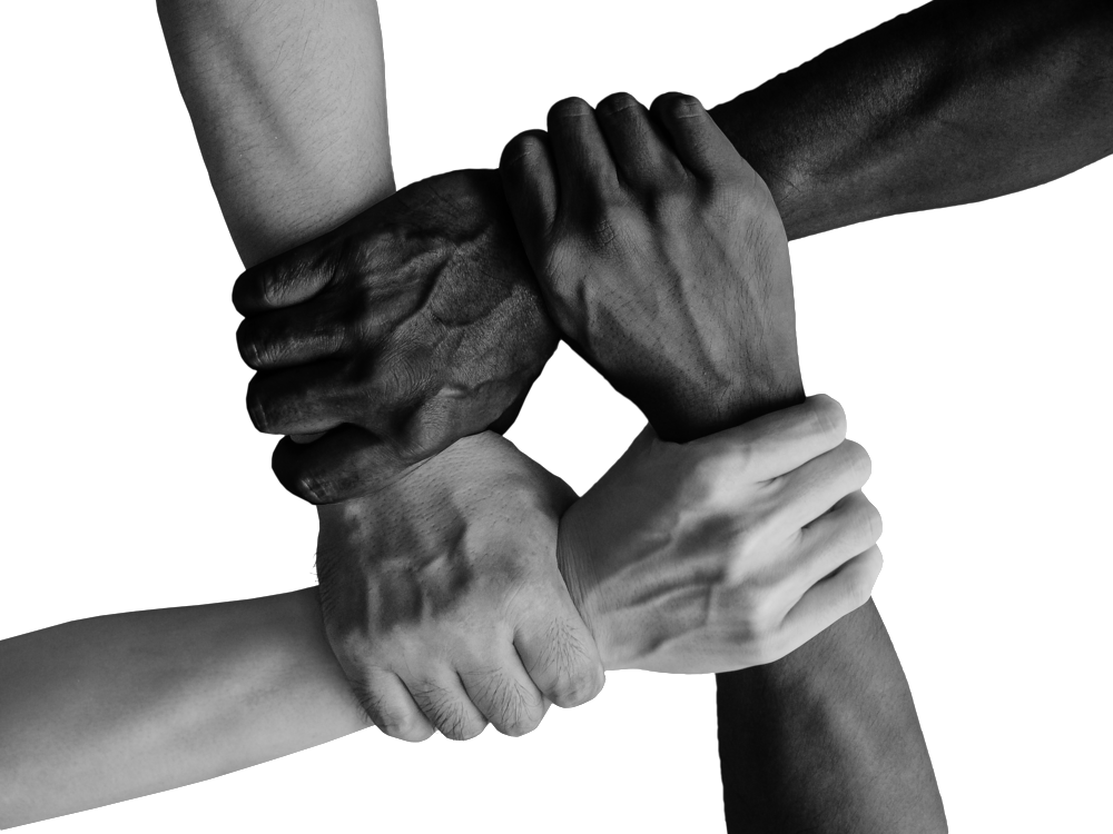 Hand-1917895 1920 - Stronger Together Locking Hands Bag, Adult Unisex, (1000x750), Png Download