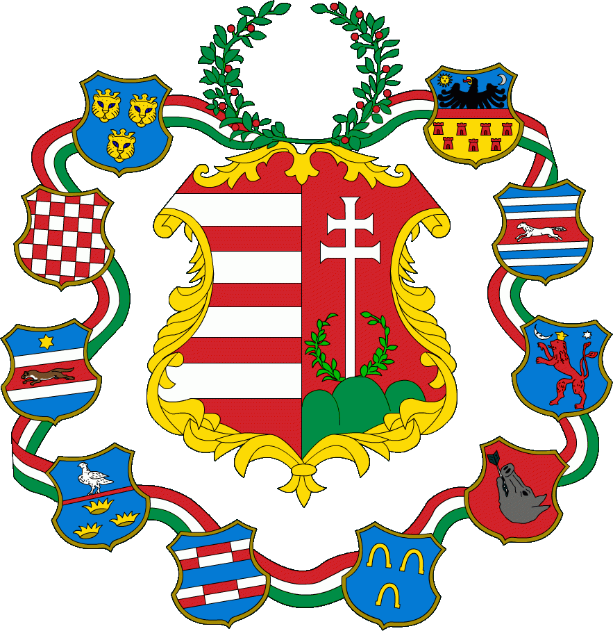 Hungary Large Coa 1849 - Symbol Of Hungary (883x908), Png Download