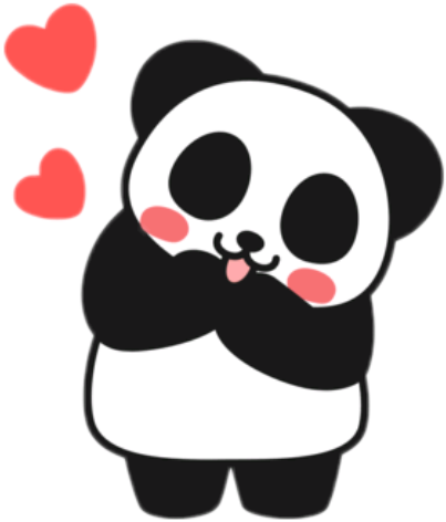 Panda Corazon Rojo Red Negro Blanco Black Blancoynegro - Trick Or Treat Panda (403x472), Png Download