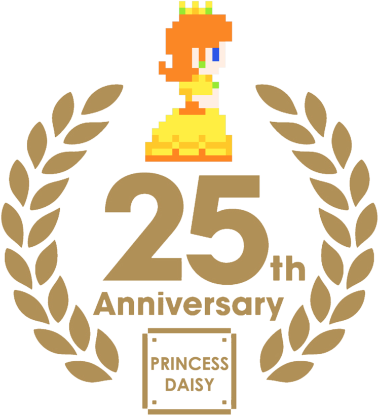 Princess Daisy 25th Anniversary By Zefrenchm-d7fb777 - Super Mario Bros The Lost Levels Logo (861x927), Png Download