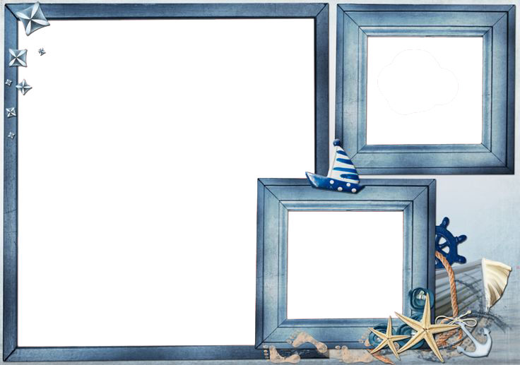 Frames Marinero Png - Moldura Varias Fotos Png (736x517), Png Download