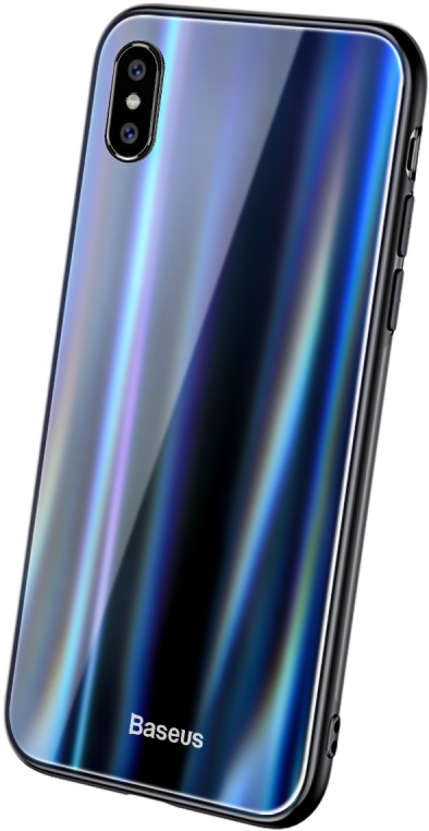 Plating Luster Texture、dual Protection、tpu Full Protection、wear - Baseus Laser Luster Glass Case (800x800), Png Download