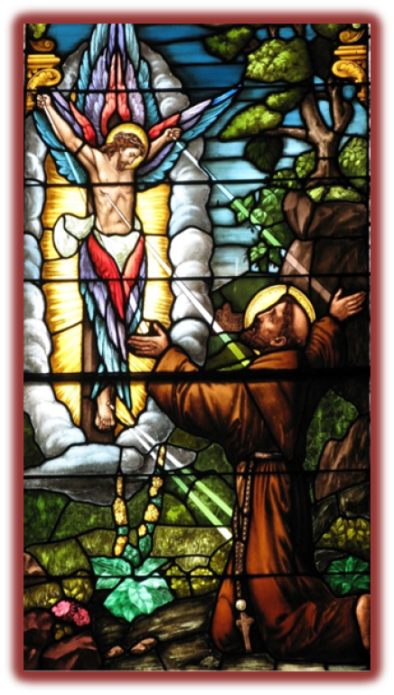 Stained Glass Windows - Francis Of Assisi (436x768), Png Download