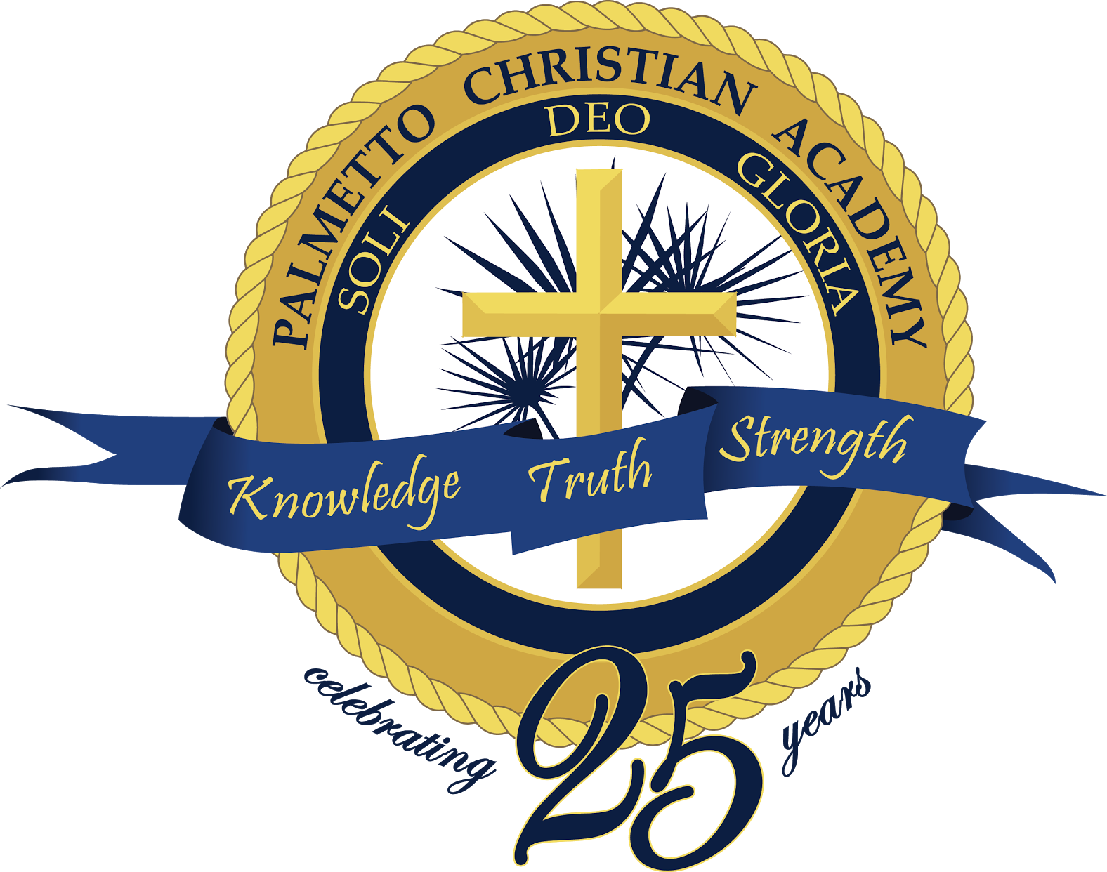 25th Anniversary Logo - Palmetto Christian Academy (1576x1242), Png Download