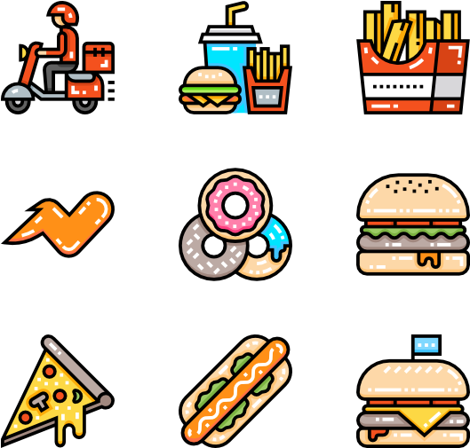 Fast Food - Iconos De Dia De Muertos Png (600x564), Png Download