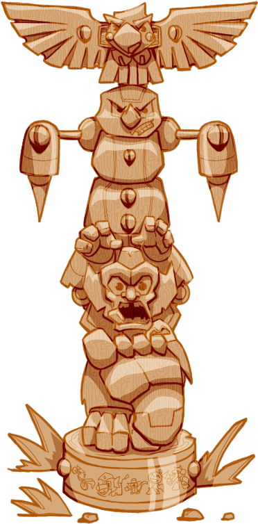 #wip Totem For The Yetibot Stage #background - Illustration (432x864), Png Download