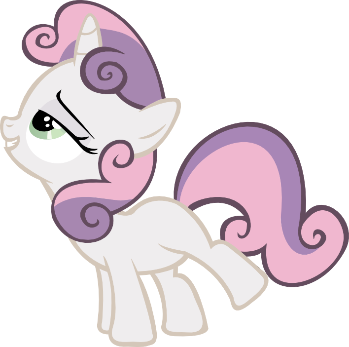Fenrir Connell, Bedroom Eyes, Female, Filly, Pony, - Sweetie Belle My Little Pony Friendship Is Magic Cute (708x703), Png Download