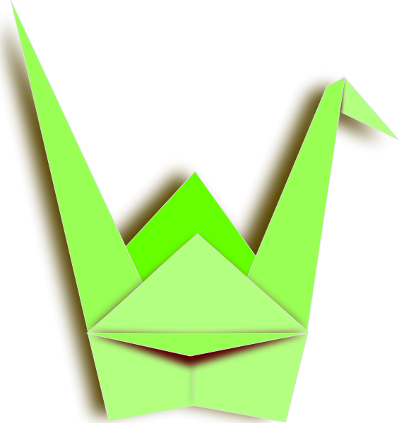 Paper Crane Png Clip Arts - Paper Crane Animated Gif (565x600), Png Download