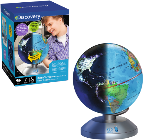 Globo Terráqueo 2 En 1 - Globe (530x530), Png Download