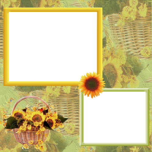 Sunflowers Frames - Picture Frame (500x500), Png Download