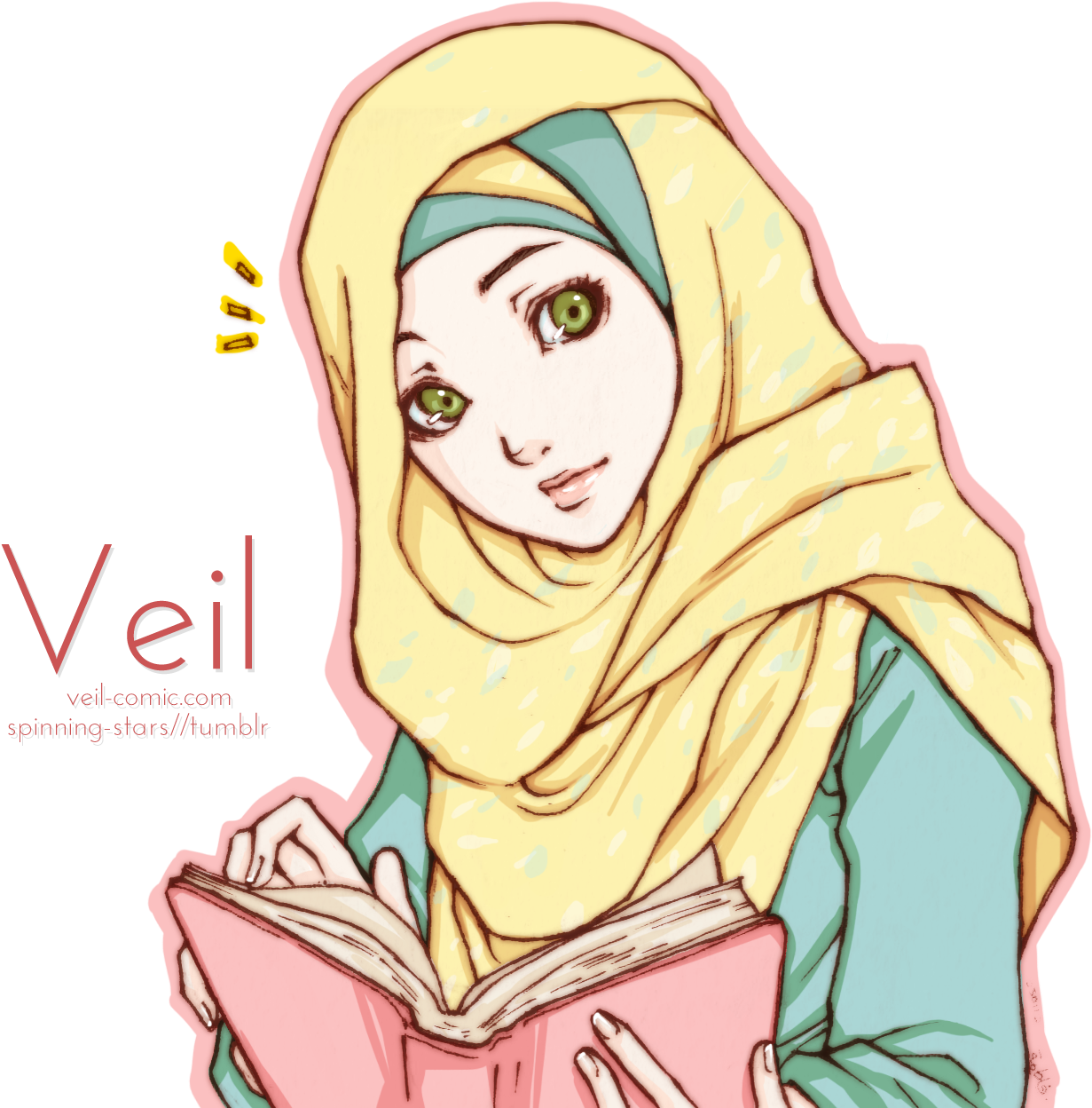 Hmm By Spinning Stars-d4nurj3 - Dessin De Fille Musulmane (1324x1312), Png Download