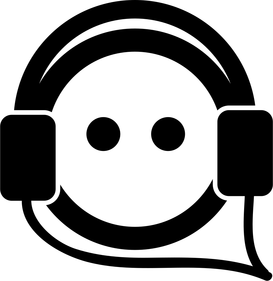 Person Face Listening Music With Auriculars Comments - Listening Music Logo (954x981), Png Download