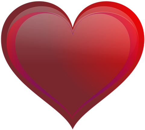 Heart, Icon, Symbol, Love, Red, Gradient - Love Emblem (640x640), Png Download