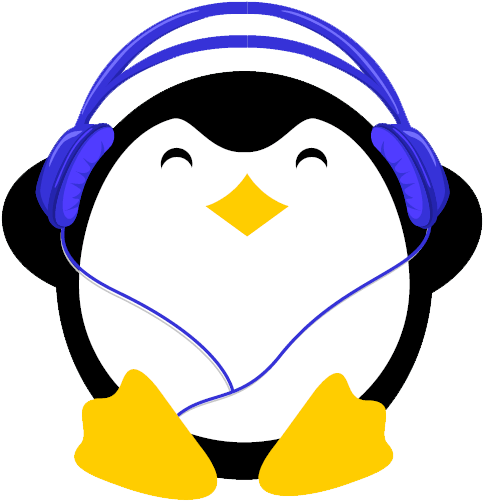 Idownloader Polljoy Penguin - Music (531x525), Png Download