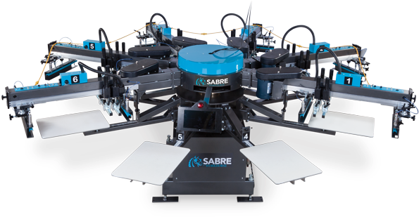 Sabre Automatic Screen Printing Press - Workhorse Sabre (600x326), Png Download