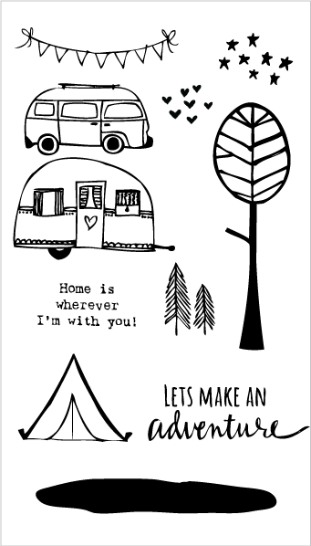 20113 Adventure Set - Flora & Fauna Adventure Set - Clear Stamps (341x598), Png Download