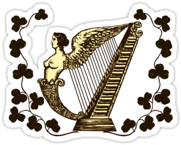 Irish Harp" Irish Harp Png - Civil War Recruitment Poster In Irish (375x360), Png Download