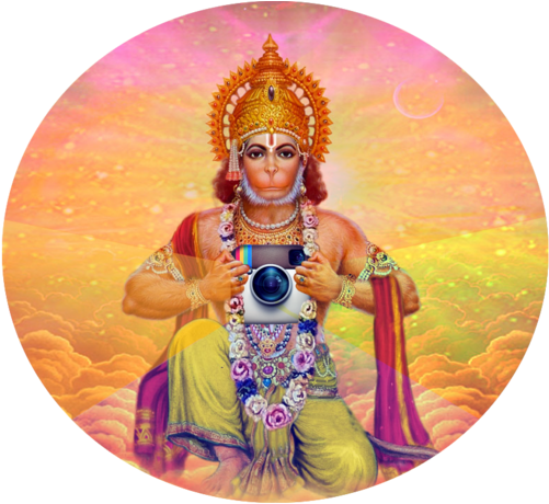 Gods Taking Selfies - Shree Hanuman (640x463), Png Download