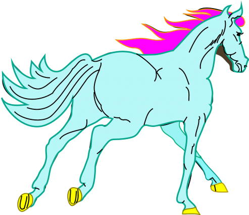 Horse,fantasy,pink - Horse (500x425), Png Download