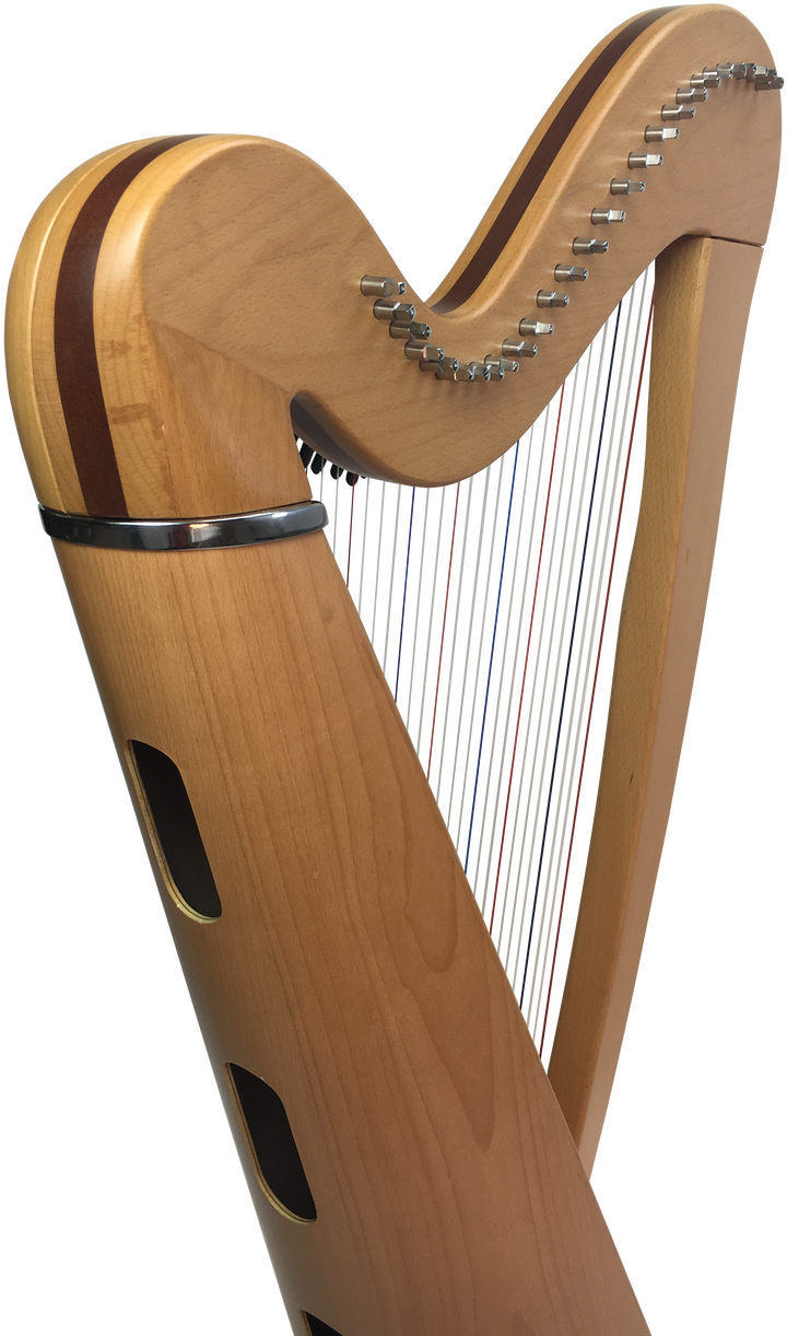 27 String Harp - Wood (960x1280), Png Download